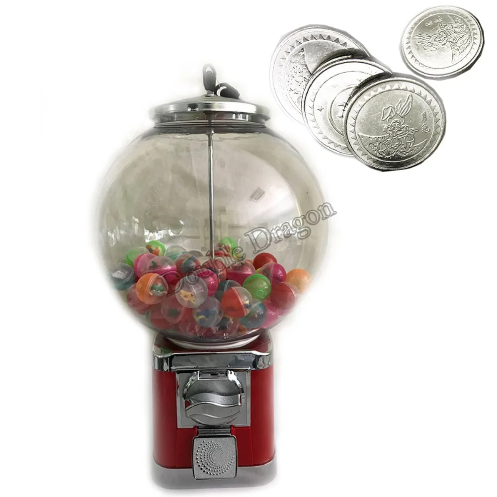 Игрушечный торговый автомат для конфет с 100 шт. 28 мм жетонами 100 шт. 32 мм пластиковыми шариками металлическая конструкция прыгающий шар или Пластиковая Капсула