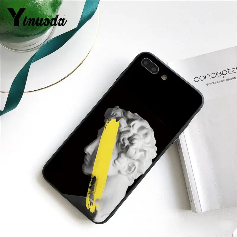 Art Statue Vintage Painted David Watercolor