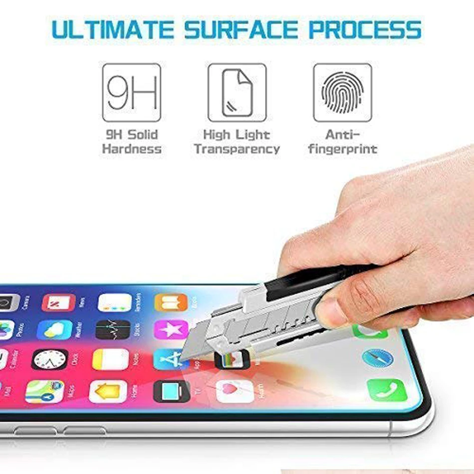 2 шт. закаленное стекло для iPhone XS Max X 7 8 6 6S Plus 5 5S 5C SE 4S защита экрана стеклянный чехол для iPhone 11 Pro Max