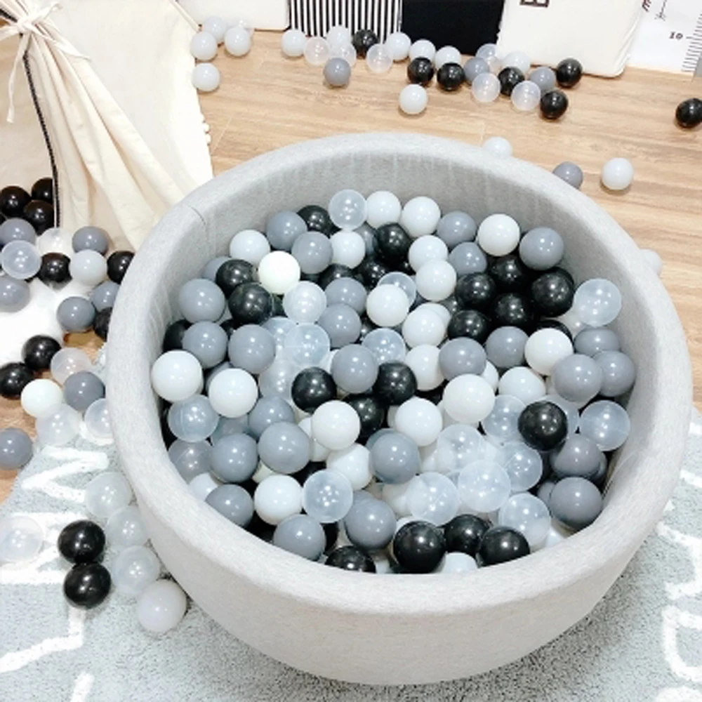 

400 Pcs/Lot Eco-Friendly Pink White Soft Plastic Water Pool Ocean Wave Ball Baby Funny Toys Stress Air Ball Outdoor Fun Sports