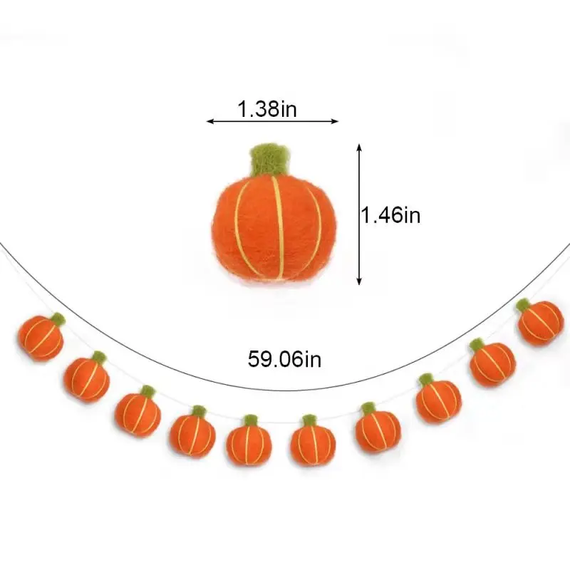 Шерсть Войлок Тыква помпоны осенние шарики для творчества гирлянда детский душ День рождения украшение упаковка из 10