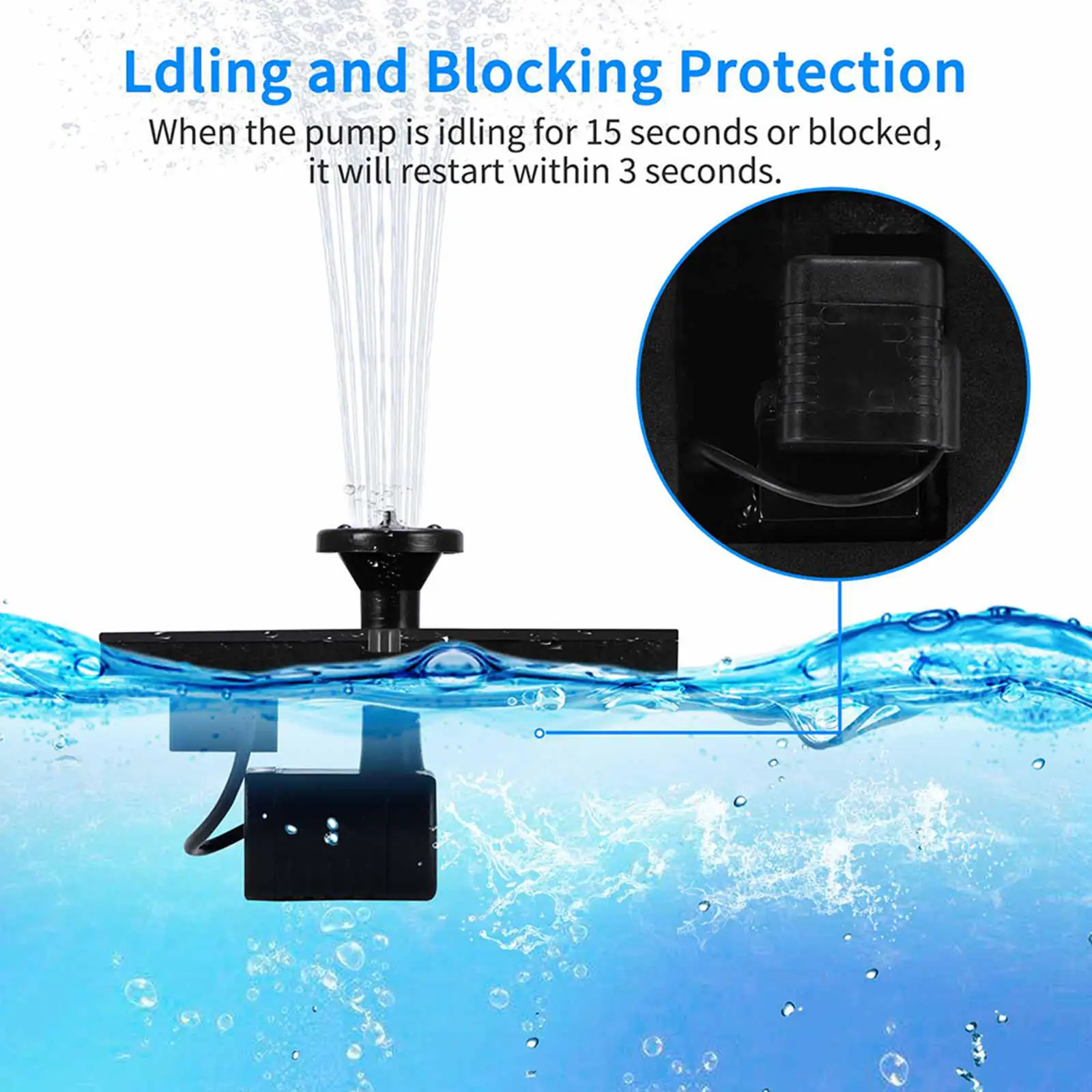 Solar Fountain Water Pump Floating Outdoor for Small Pond | Дом и сад