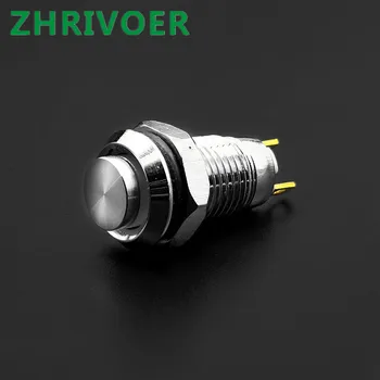 

1pcs 8mm Self-reset Momentary Self-locking Latching Metal Push Button Switch 2pins High Head 3A/36V