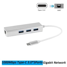 

1000Mbps Adaptador USB Ethernet Gigabit Network Card 1000 Mbps Rj45 PC Hubs Networking USB C Ethernet Adapter USB HUB for Laptop