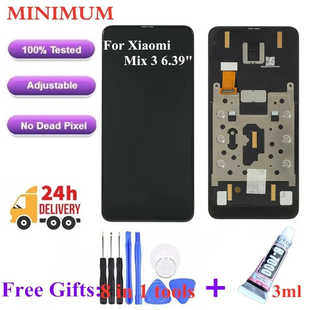 

For Xiaomi Mi Mix 3 Mix3 6.39" AMOLED Display Touch Screen Digitizer Assembly With Frame For Xiaomi MiMix3 MiMix 3 Screen