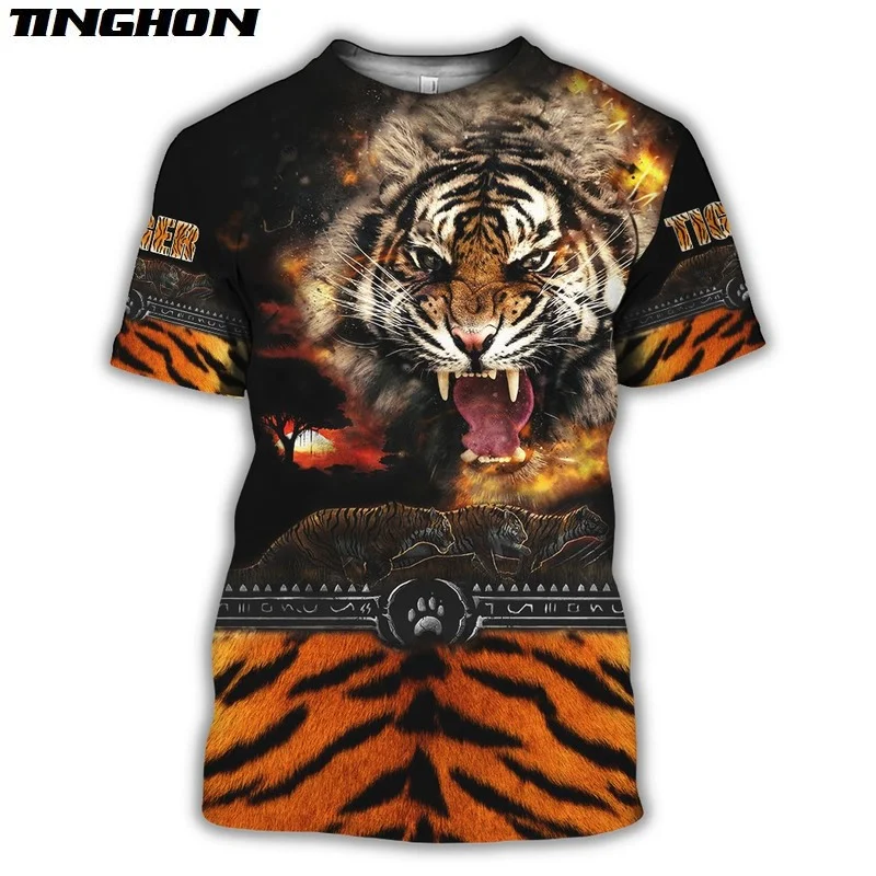 RobertDTesta Camiseta Masculina Casual De VerãO Com Tatuagem De CabeçA De  Tigre E Manga Curta, Com Estampa Digital De Tigre Viking 3d,Blue,XL