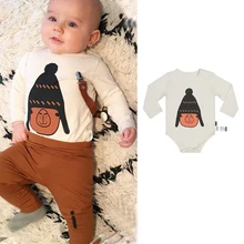Body en coton pour bébé garçon, motif de chien mignon, manches longues, barboteuse pour nouveau né, vêtements pour enfants 