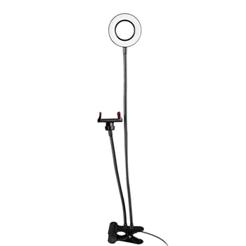 

LED Ring Fill Light with Cell Phone Mobile Holder Phone Clip for Youtube Live Stream Makeup Camera Lamp for iPhone Android Cell