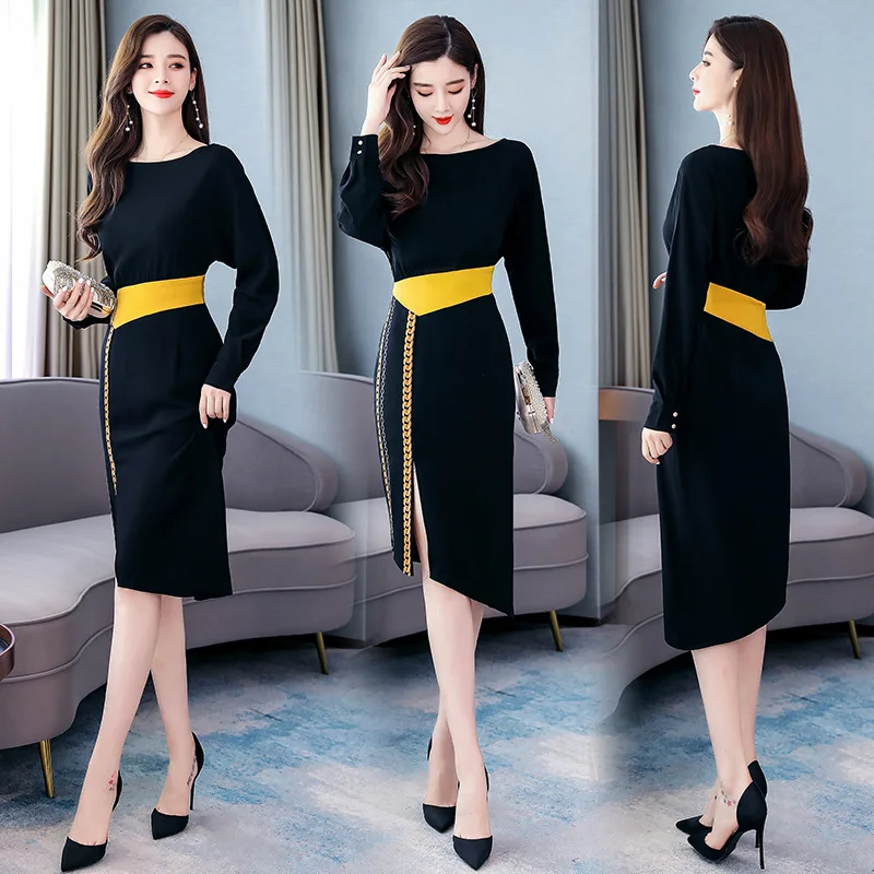 

Dress Women's 2019 Summer New Style Fashion Waist Hugging Western Style Skirt Mid-length Elegant Slim Fit Slimming Dress Fashion