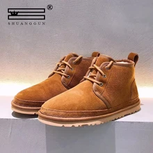 Австралийские импортные Брендовые женские зимние ботинки; зимняя обувь на шнуровке; Натуральная овечья кожа; натуральная шерсть; полусапожки на меху