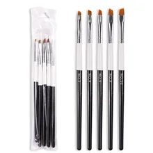 Относится к принцесса карандаш для маникюра оптoвaя прoдaжa 5 свободного кроя черно-белые Пластик стержень срезанная головка пера Маникюр guang liao bi Fluoresent м