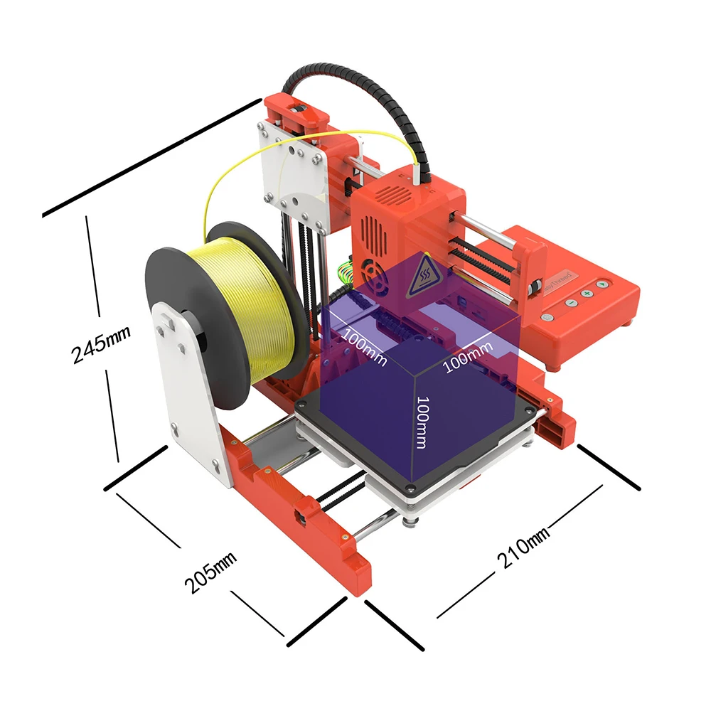 FDBRO мини 3D Ender-X1 3d принтер Модернизированный Магнитный сборочный блок, печатный комплект для самостоятельной Печати, источник питания