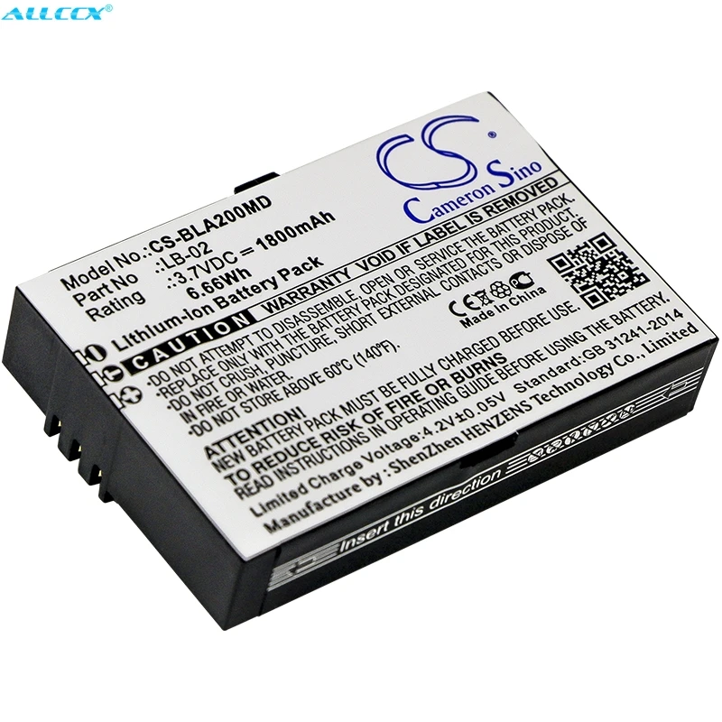 Cameron sino 1800 mah bateria 12-100-0001, LB-02 para bolate a2, a3, a4, q5