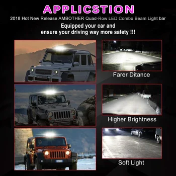 

Parts LED Light Bar Accessories 21600LM Combo Beam Waterproof Off Road
