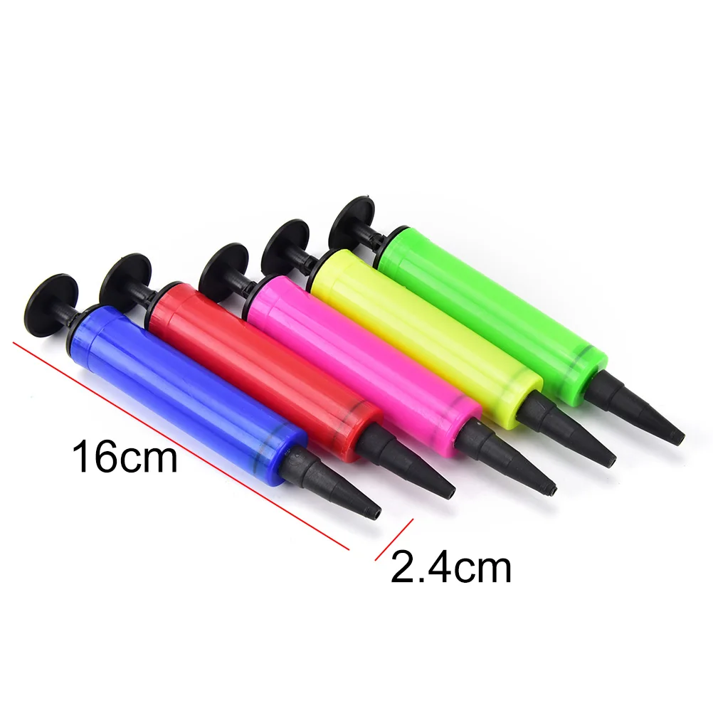 Plastic Football Soccer Inflatable Ball Hand Air Pump with Needle random color