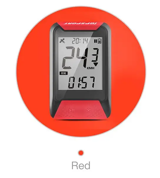 red I gps порт igs130 gps компьютеры IPX7 водонепроницаемый беспроводной Велосипедный компьютер велосипедный Спидометр авто подсветка велосипедный одометр - Цвет: red