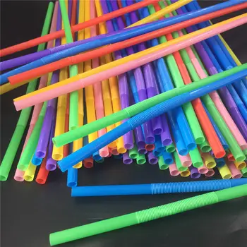 

Environmental protection safety color art straws bending DIY modeling straws disposable pp straw plastic 100