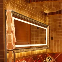 CTF0088D ванная комната Led Зеркало для ванной светодиодные настенные зеркала Санузел Led Смарт зеркало Туалет Анти-туман Сенсорное зеркало 110 В/220 В