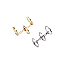 1 шт. металлическая записная книжка с отрывными листьями связующее кольцо защелкивающийся альбом разделенный шарнирный брелок