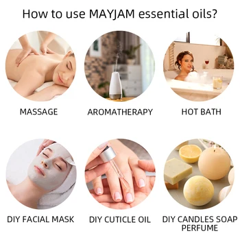 10ml Pure Plant Essential Oil For Humidifier Diffusers Mint Lavender Tea Tree Rose Vanilla Sandalwood Jasmine Pure Nature Oil 5