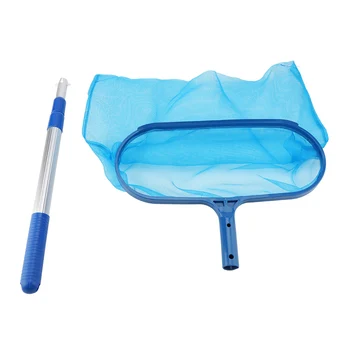

1PC Swimming Pool Leaf Skimmer Net Portable Cleaning Net Comes With Telescopic Pole Outdoor Bath Cleaning Tools