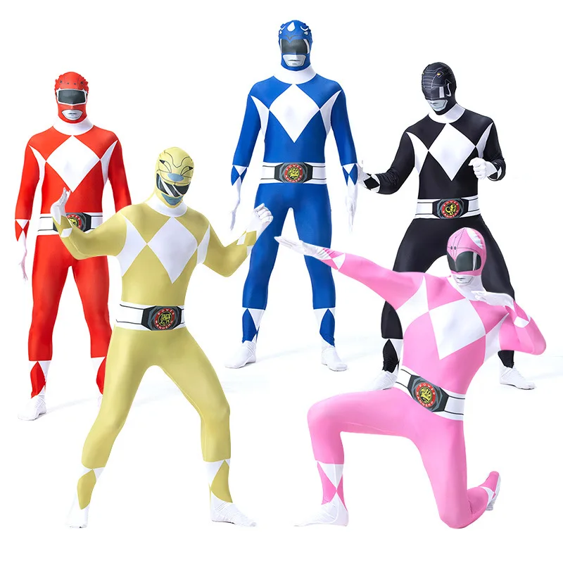 Kids Volwassenen Power Super Sentai Kyoryu Sentai Zyuranger Rangers Lycra Kostuums Mighty Morphin Ranger Dinosaurussen Team Cosplay Pak Film Tv Kostuums Aliexpress