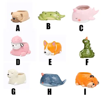 

Creative Cartoon animal Flowerpot Simple Succulent Plant Container Green Planters Small Bonsai Pots Office Home Garden Decor A57