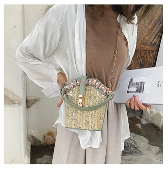 

Women Girls Bohemia Straw Bag Woven Messenger Bags Handbag Summer Beach Cross Body Bags