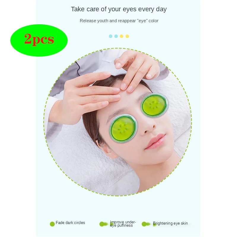 2Pcs/Set Ice Compress Eye Mask Relieve Fatigue Remove Black Bags Cosmetic Gel Sleep Protection |