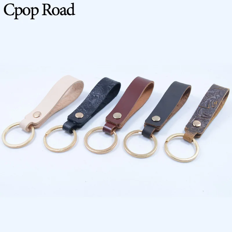 

Cpop New Mini Printing Genuine Leather Keychain Handmade Ring-holder Wallet Pocket Bag Car-keys Gift for Men Women Hot Sale 2019