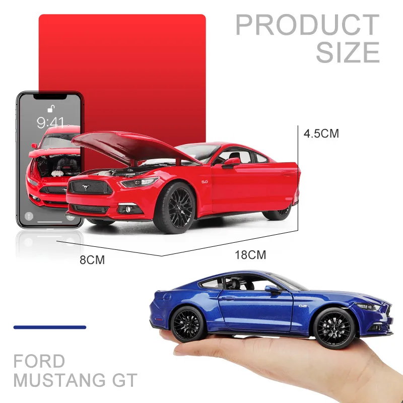 Модель автомобиля Welly 1:24 2015 Ford Mustang GT из сплава отлитые и игрушечные транспортные