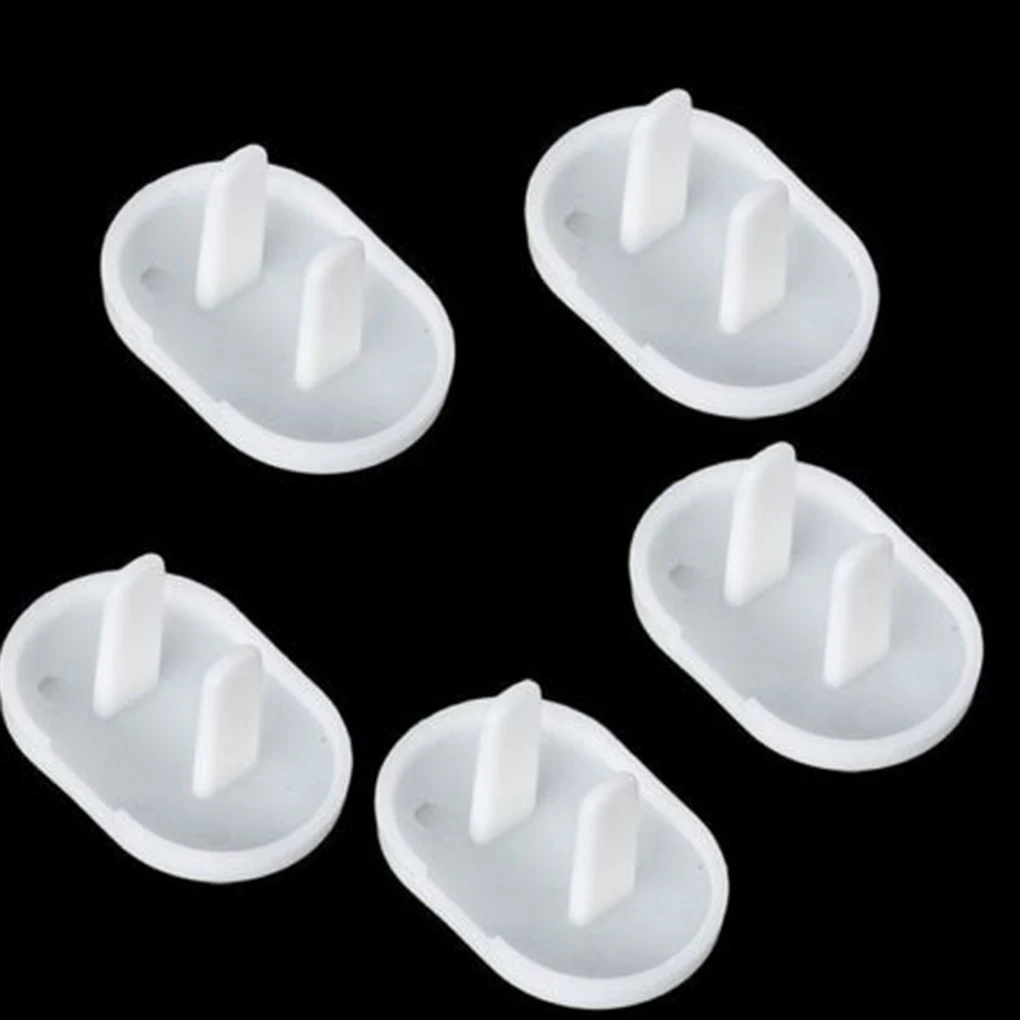 Protectores Para Enchufes Con Llave - Pack De 5 Unidades Blancas, Seguridad Para Niños, Compatible Con Enchufes Europeos
