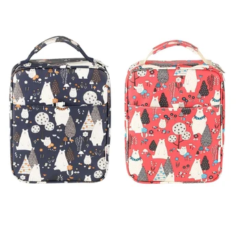 

2pcs Large Capacity Coloured Pencils Case for 150 Pencils Pen Markers Multi-Layer Pen Holder Bag - Red & Blue