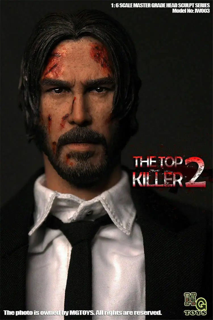 Коллекционная 1/6 Killer John Wick Head Sculpt Keanu Reeves модель для 1" фигуры тела
