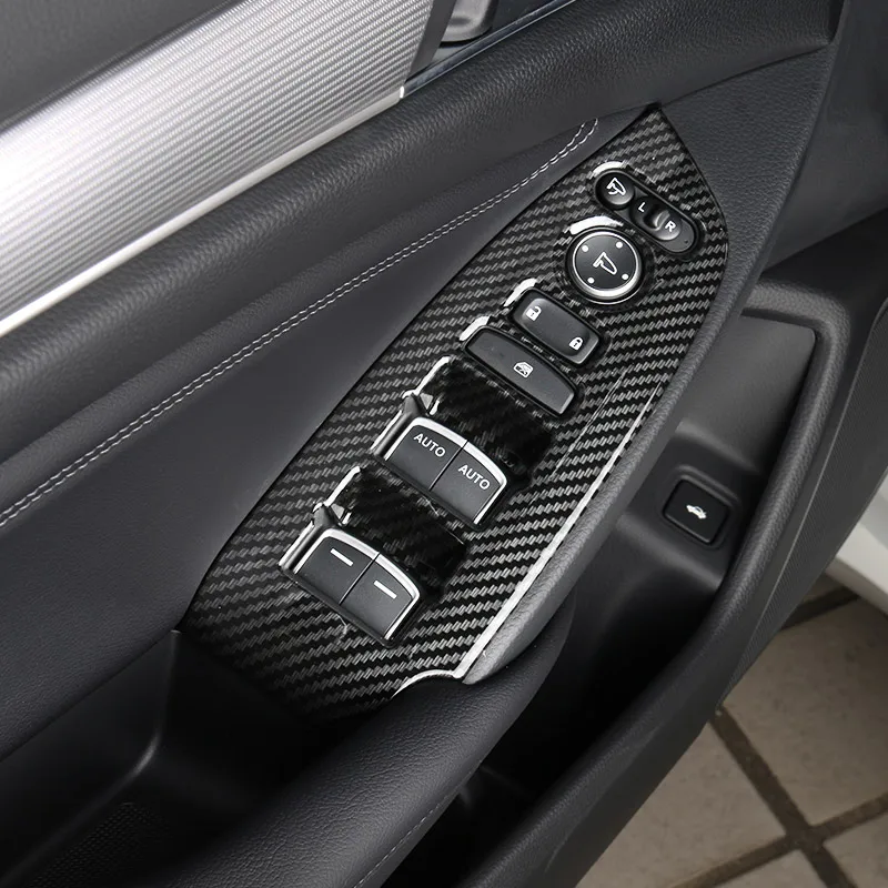 Для 10th Honda Accord стеклянная подъемная панель наклейка Accord внутренняя дверная ручка Кнопка панель декоративная наклейка специальная
