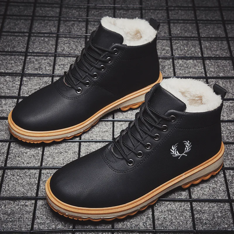 39-44 мужские ботинки г. Брендовые удобные кожаные модные повседневные зимние ботинки# XMA001