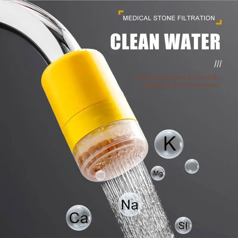 Rotatable Filter Pressurized Shower Nozzle Filter Water Filter Swivel Head Kitchen Faucet Bubbler Extender Splash-Proof Water Fi