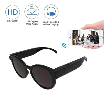 

Full HD 1080P Smart Glasses WiFi Camera for IOS Android, Mini Portable Sports Sunglasses Camera, Micro Video Recorder Camcorder
