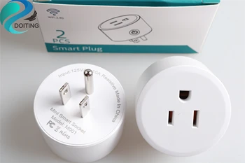 

DOITING US Smart WIFI Socket Plug Outlet Switch Timing Voice Control Smart Home Work With Siri (No Apple MFI)/Smart Life/Google