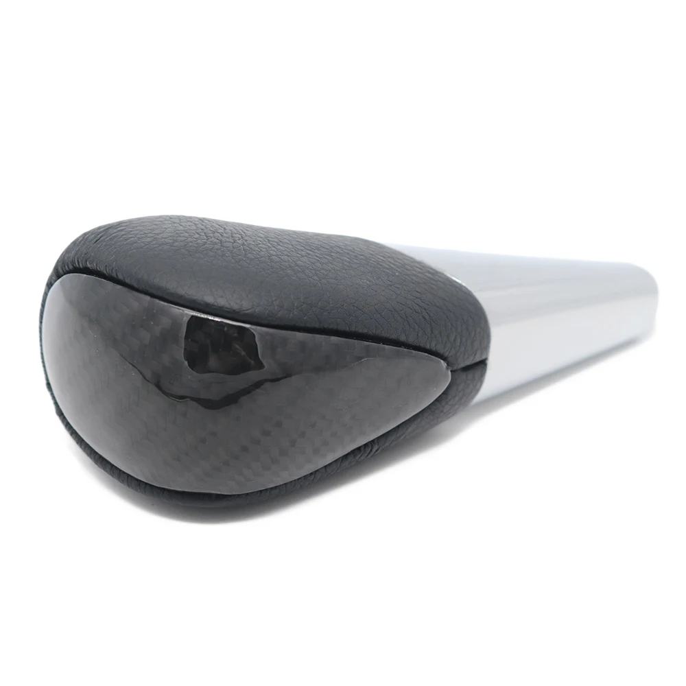 Universal Real Carbon Fiber Genuine Leather Car SUV Manual or Automatic Gear Shift Knob MT 5/6 Speed Stick Shifter Lever | Автомобили и