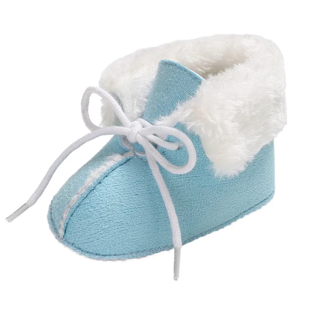 Детская обувь для малышей девочек и мальчиков, детские мягкие ботинки чистый цветная повязка зимние ботинки для новорожденных малышей из хлопка; теплая обувь