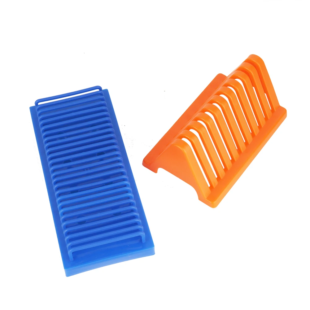 1Pc Glass Slide Drain Rack Electrophoresis Gel Glass Plate Drying Holder Biological Pathology Microscope Bio Slice Slot Holder glass slide drain rack