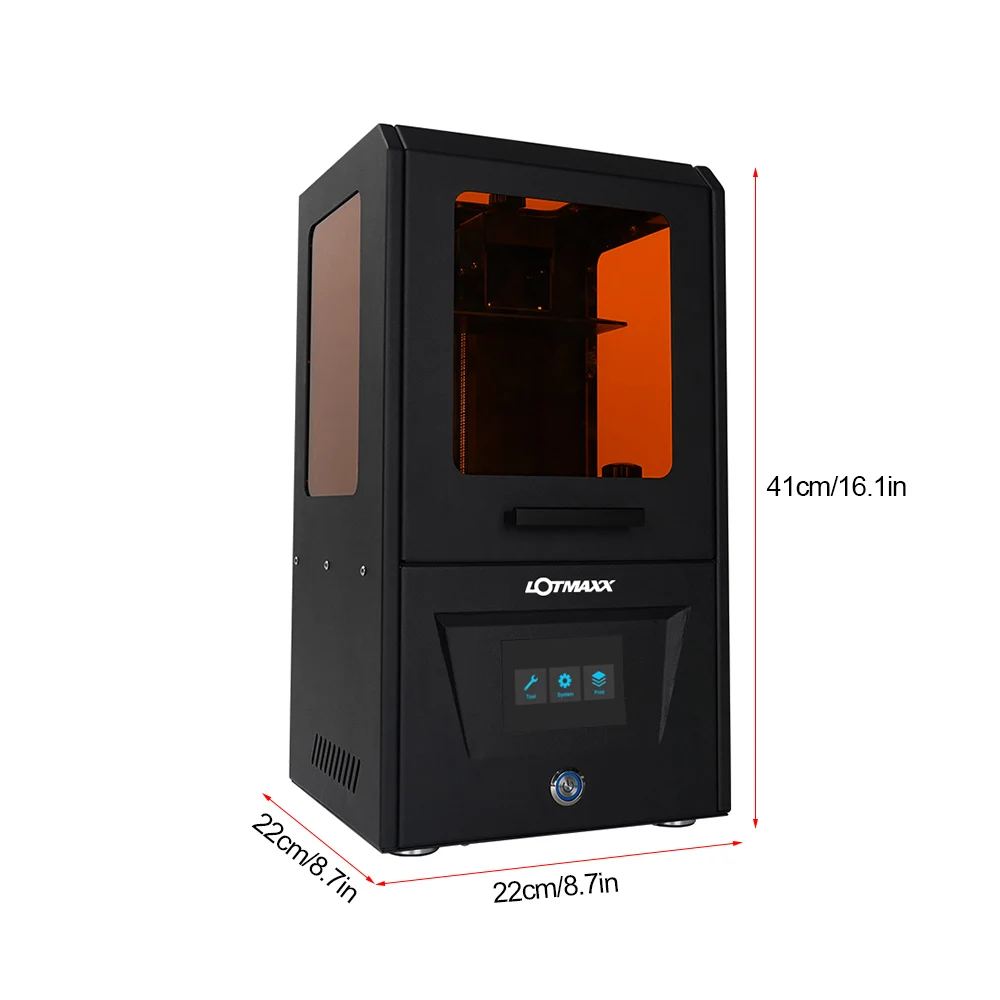 LOTMAXX CH 10 UV LCD 3D принтер собранные инновации с сенсорным экраном 3 5 дюйма высокая