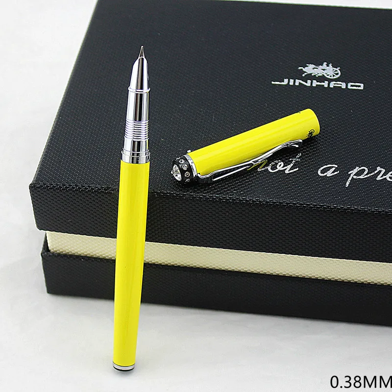 Jinhao 301 гладкий черный белый дополнительный тонкий наконечник 0,38 перьевая ручка Роскошные Металлические чернильные ручки для подарка офисные принадлежности канцелярские принадлежности