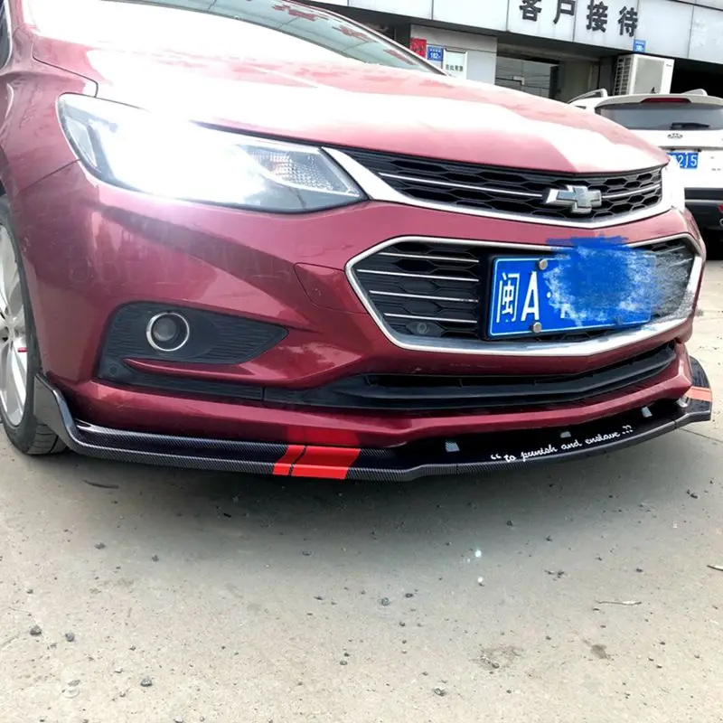 Voor Chevrolet Cruze 2017 2018 2019 2020 3 Stks/set Voorbumper Diffuser Bumper Protector Voorbumper Lip Diffuser Decoratie Voor Chevrolet Cruze 2017 2018 2019 2020 3 Stks/set Voorbumper Diffuser Bumper Protector Voorbumper Lip Diffuser Decoratie