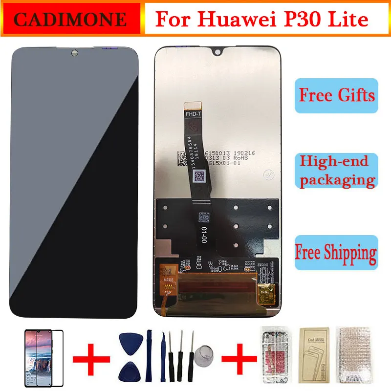 Оригинальный ЖК дисплей для Huawei P30 Lite экран с рамкой Замена экрана HUAWEI Nova 4e MAR LX1 LX2