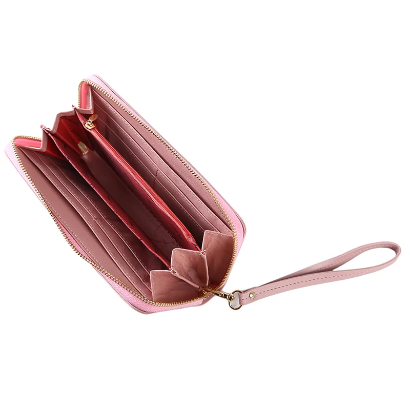 Fashion Butterfly Women Wallet Wrist Handle Phone Case Long Section Money Pocket Pouch Handbag Women's Purse Card Holders