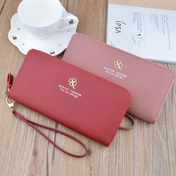 

2020 Luxury Brand Leather Wallets Women Long Zipper Coin Purses Tassel Design Clutch Wallets Female Money Bag Credit Card Holder