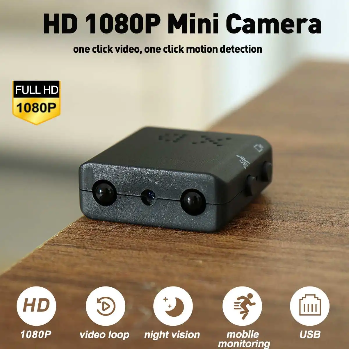 Мини-камера HD 1080P Мини видеокамера IP ночное видение микро камера обнаружения движения видео Диктофон с картой 16G
