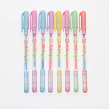 

Color Highlighter Korean Version Of Candy Color Stationery 6 Color One Gouache Gel Pen For Office Learning Stationery Painting